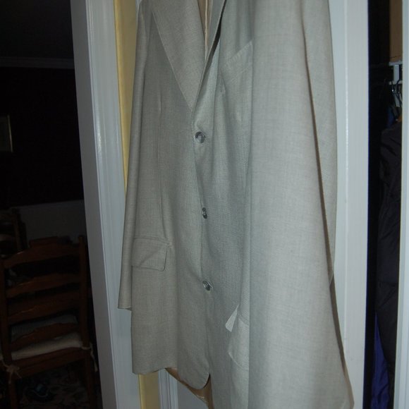Vincent Nicolosi Handmade Fine Linen Blazer Sz 46 - Picture 3 of 8